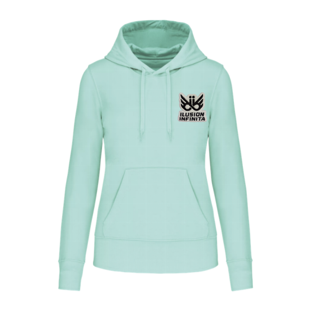Sudadera capucha Ilusión Infinita verde claro mujer R13026