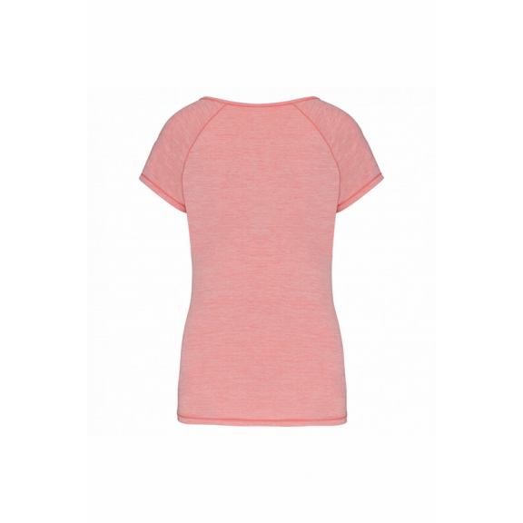 Camiseta Deportiva cuello en V Ilusión Infinita coral mujer R12001