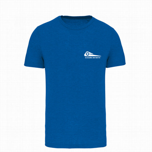Camiseta Deportiva manga corta cuello v Ilusión Infinita azul hombre R12005