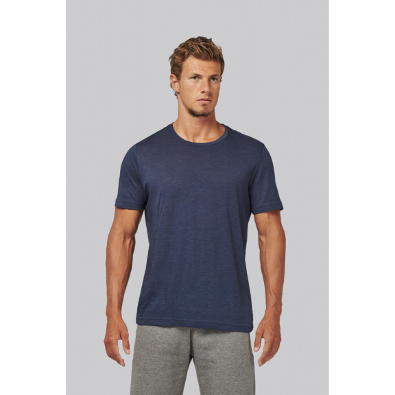 Camiseta Deportiva manga corta cuello v Ilusión Infinita azul hombre R12005