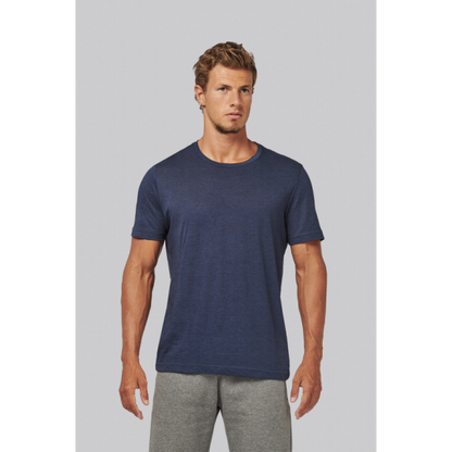 Camiseta Deportiva manga corta cuello v Ilusión Infinita azul hombre R12005