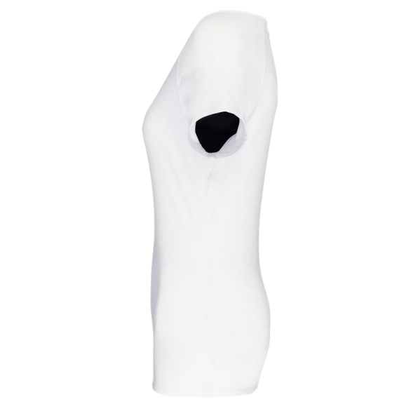 Camiseta Ilusión Infinita cuello en V blanca mujer 	R13027