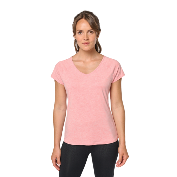 Camiseta Ilusión Infinita cuello en V blanca mujer 	R13027