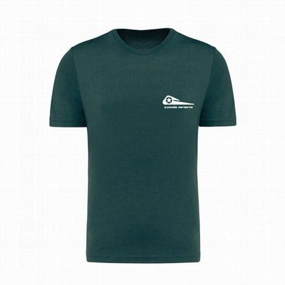 Camiseta Deportiva manga corta cuello v Ilusión Infinita verde hombre R12004