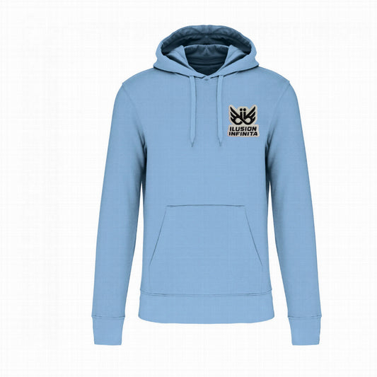 Sudadera capucha Ilusión Infinita celeste hombre R11986