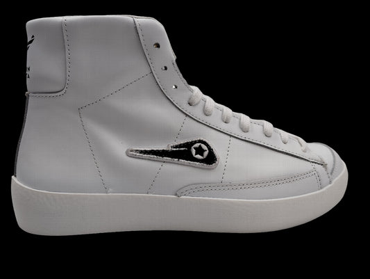 Zapatillas altas Ilusion Infinita piel blanco logo negro C11883