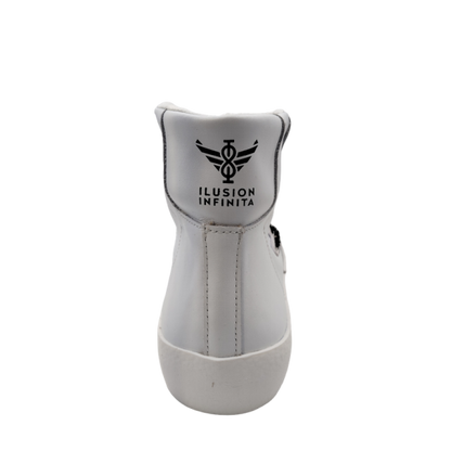 Zapatillas altas Ilusion Infinita piel blanco logo negro C11883