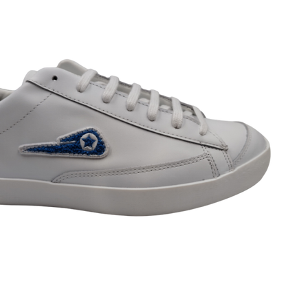 Zapatillas Ilusion Infinita piel blanco logo azul C11881