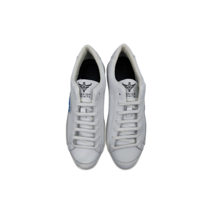 Zapatillas Ilusion Infinita piel blanco logo azul C11881